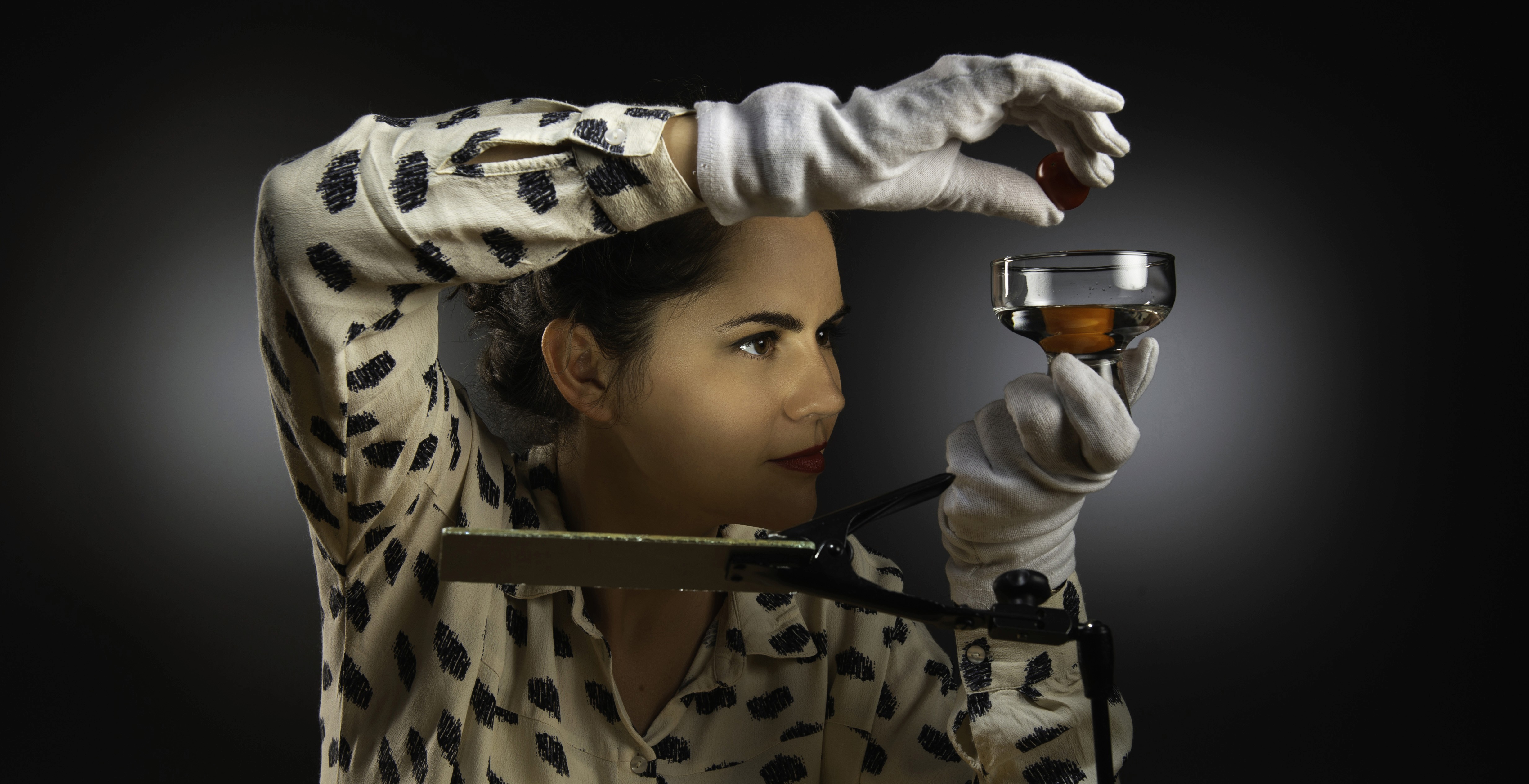 Agueda Peña in the studio